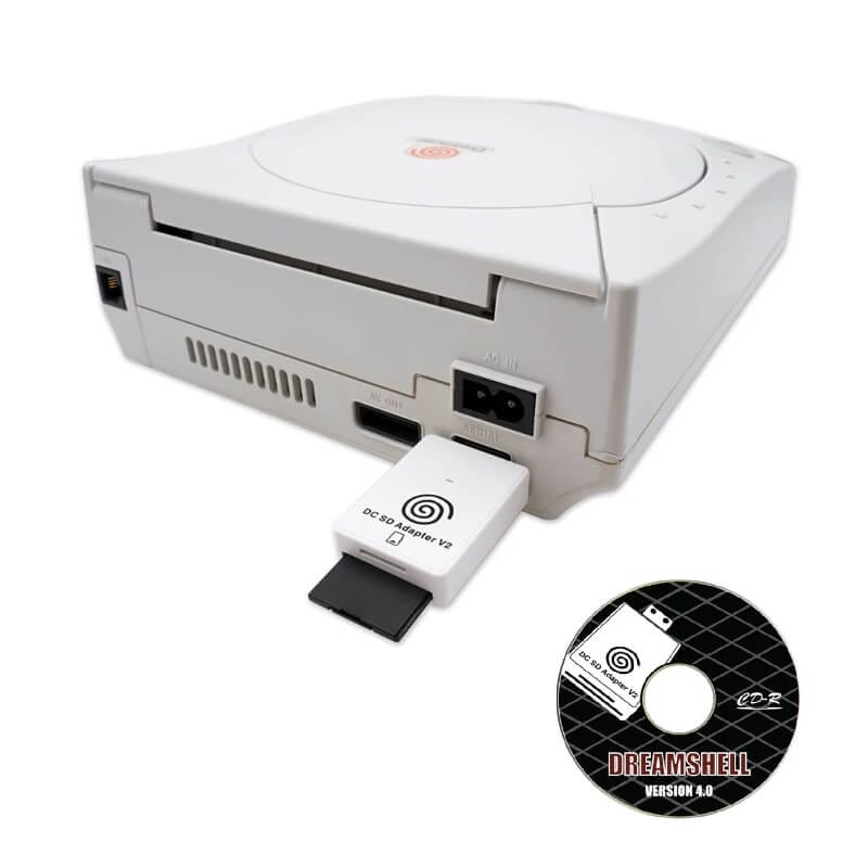 SD Adapter + Dreamshell Bootable CD for Sega Dreamcast