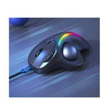 Backlit RGB Trackball Mouse Wireless Bluetooth® 2.4Ghz