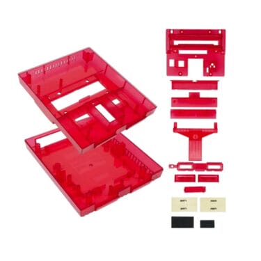 Color Shell for Super Nintendo SNES Replacement – Clear Red