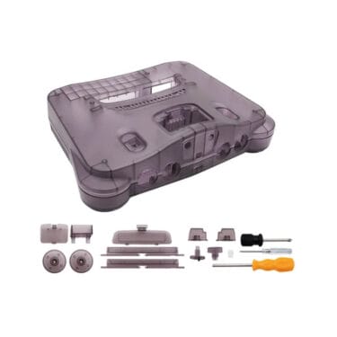 Custom Color Shell for Nintendo 64 N64 Replacement – Clear Atomic Smoke Purple