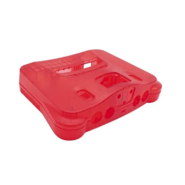 Custom Color Shell for Nintendo 64 N64 Replacement – Clear Cherry Red