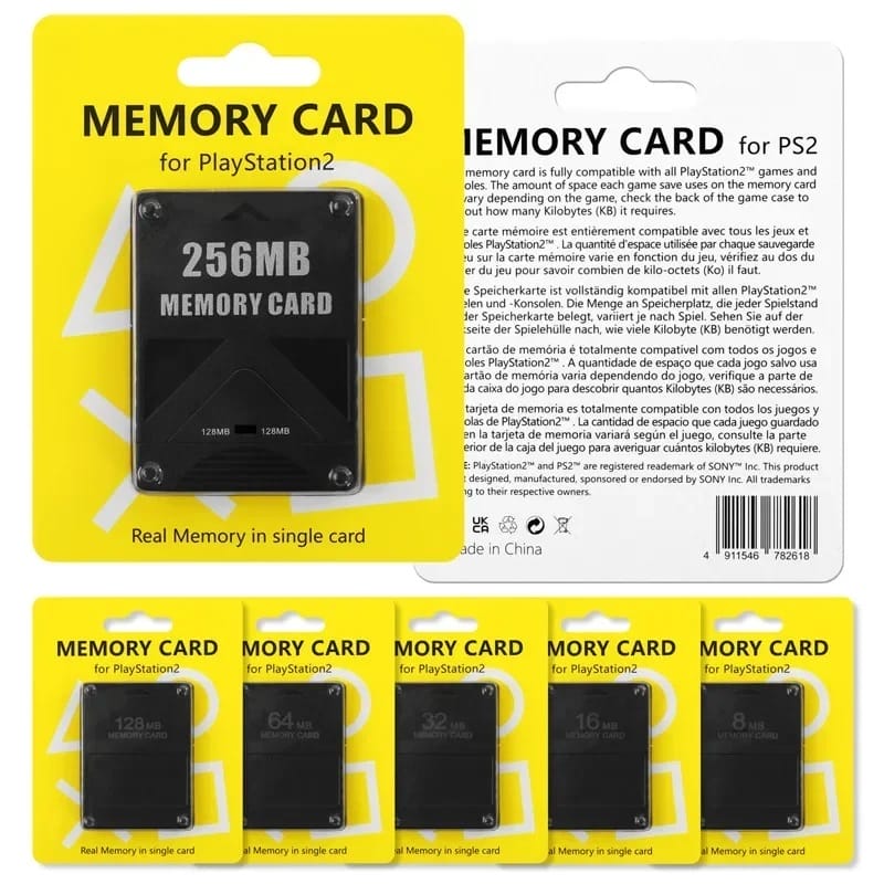 PS2 Memory Card for Playstation 2 – 8 16 32 64 128 256 MB